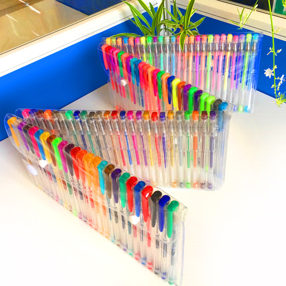 100 X Colour Gel Pens Set - grandhubs.shop