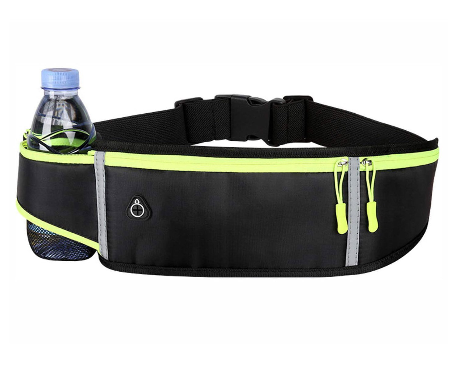 Fitness Outdoor Sports Belt Bag Running Waist Zip Pouch (Black) - grandhubs.shop
