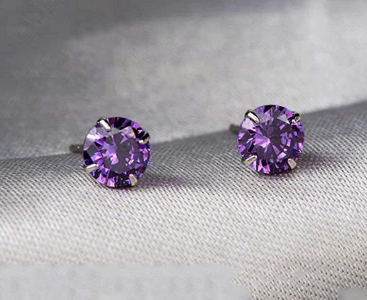 S925 Sterling Silver 2 Carats CZ Diamond Stud Earrings