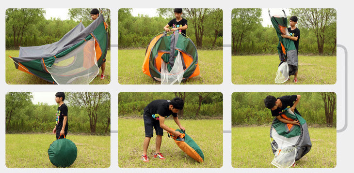 Instant Pop Up 3-4 Person Camping Tent - Large - grandhubs.shop