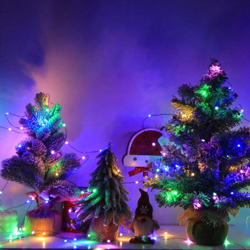 12m 100 LED Solar Powered Multicolour Fairy String Lights Rechargeable Garden Patio Decor - grandhubs.shop