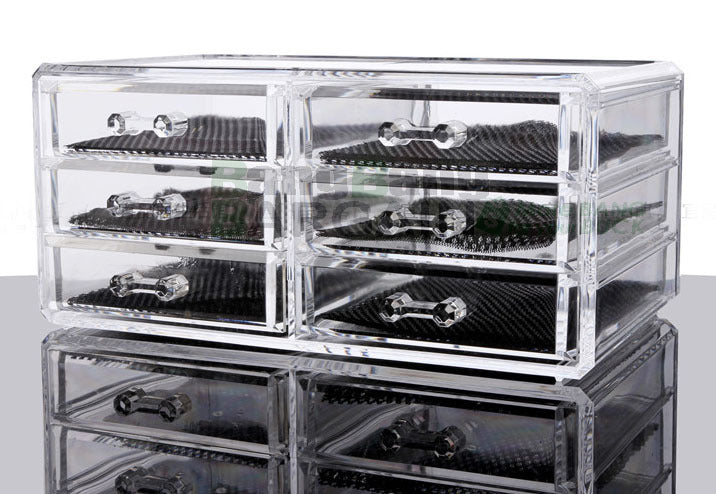 6-Drawer Crystal Clear Acrylic Cosmetic Makeup Display Organizer Jewellery Box - grandhubs.shop