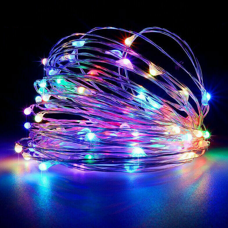 100 LED Multicolour Fairy String Lights 10m Waterproof Garden Patio Holiday Decorations - grandhubs.shop