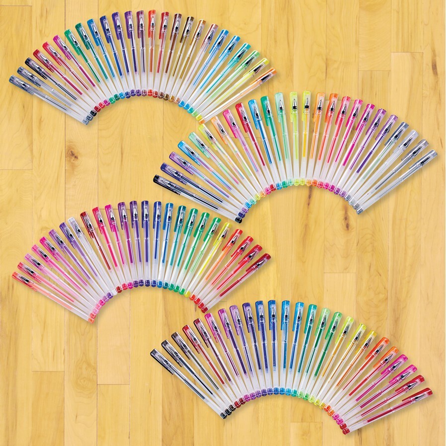 100 X Colour Gel Pens Set - grandhubs.shop
