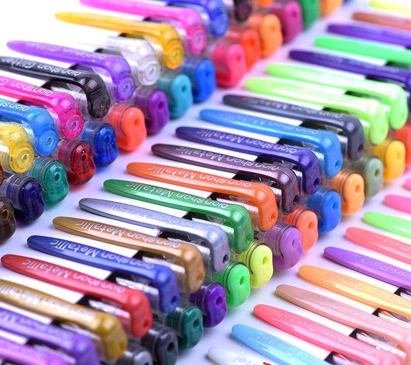 100 X Colour Gel Pens Set - grandhubs.shop
