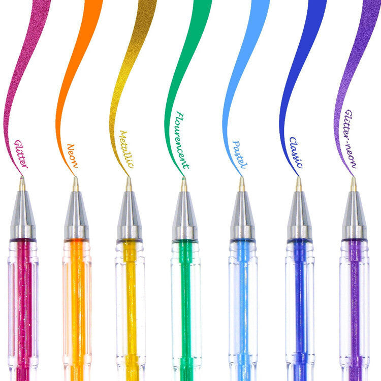 100 X Colour Gel Pens Set - grandhubs.shop