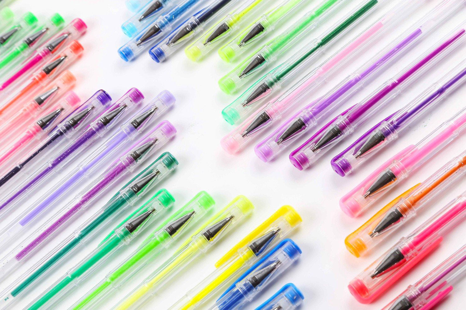 100 X Colour Gel Pens Set - grandhubs.shop