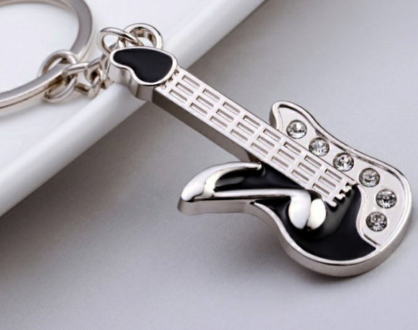Electric Guitar Keychain Metal Key Chain Keyring - grandhubs.shop