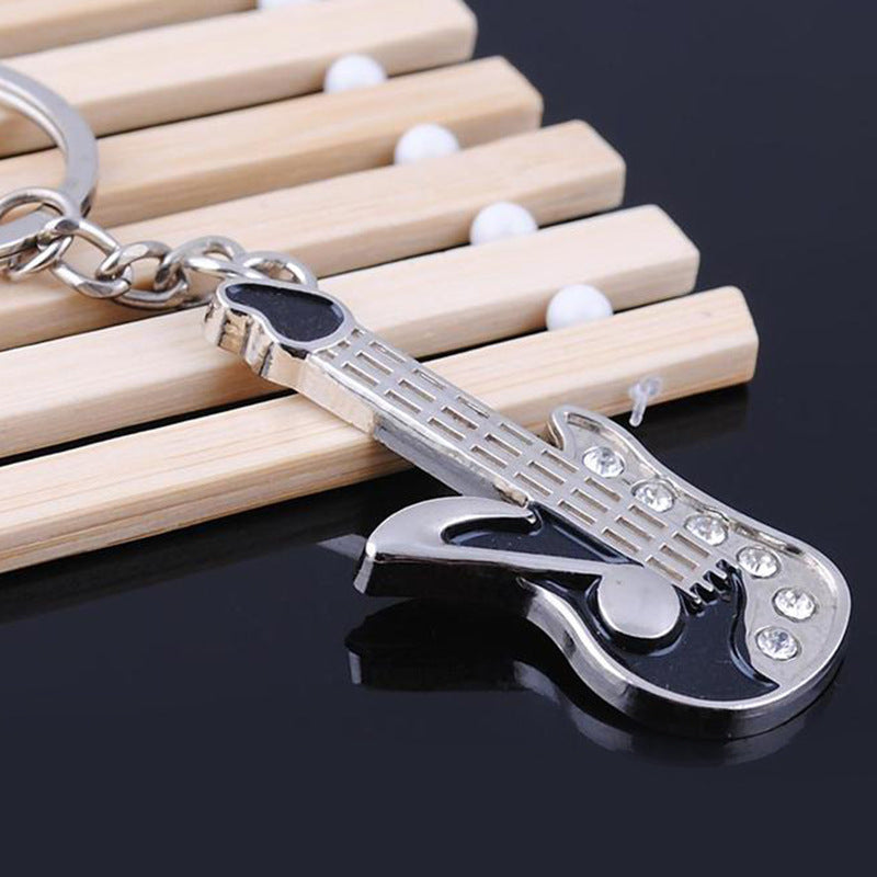 Electric Guitar Keychain Metal Key Chain Keyring - grandhubs.shop