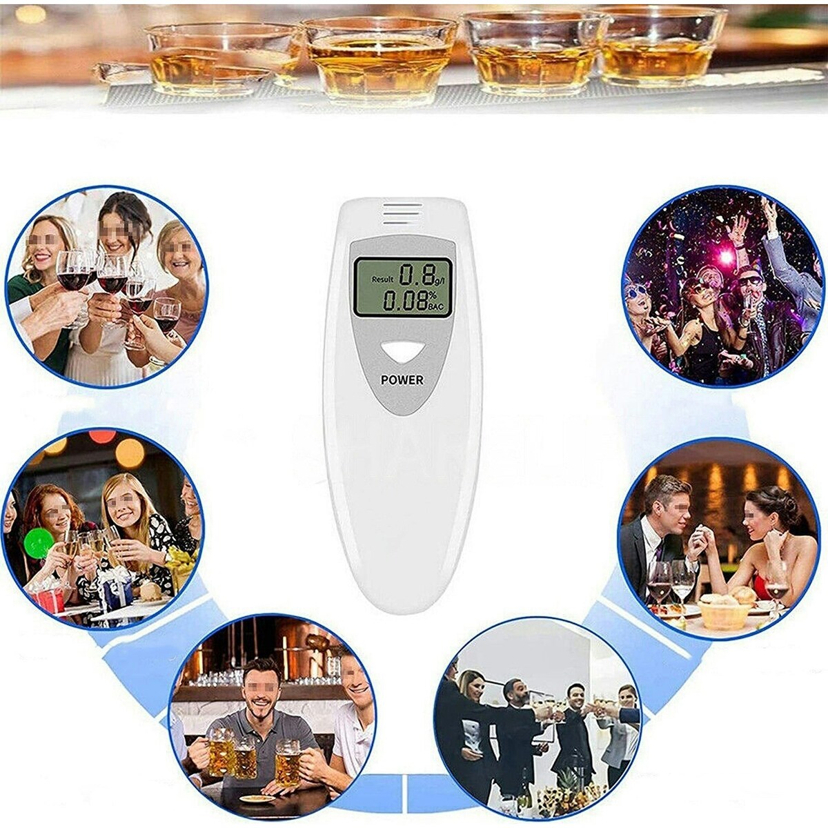 Digital Alcohol Tester Mini Breathalyzer - grandhubs.shop