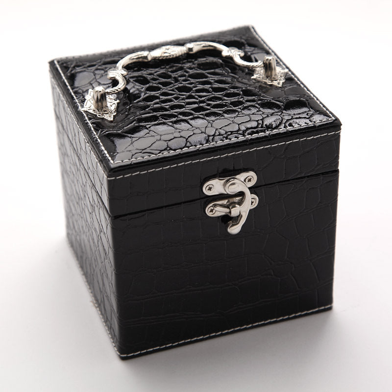 Deluxe PU Leather Jewellery Box Storage Case Organiser Gift (Black) - grandhubs.shop