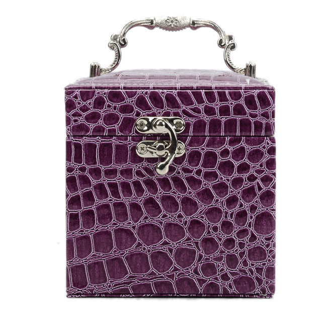 Deluxe PU Leather Jewellery Box Storage Case Organiser Gift (Purple) - grandhubs.shop