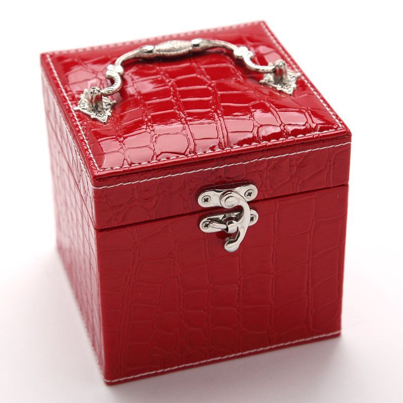 Deluxe PU Leather Jewellery Box Storage Case Organiser Gift (Red) - grandhubs.shop