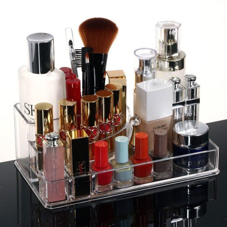Crystal Clear Acrylic Cosmetic Organizer Makeup Container Storage - grandhubs.shop