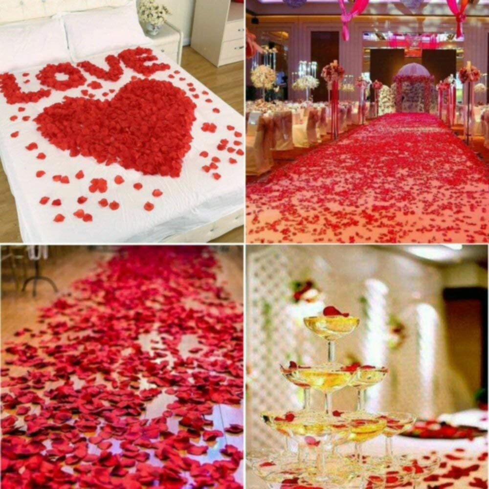 100 Wedding Bridal Flower Rose Petals (Passion Red) - grandhubs.shop