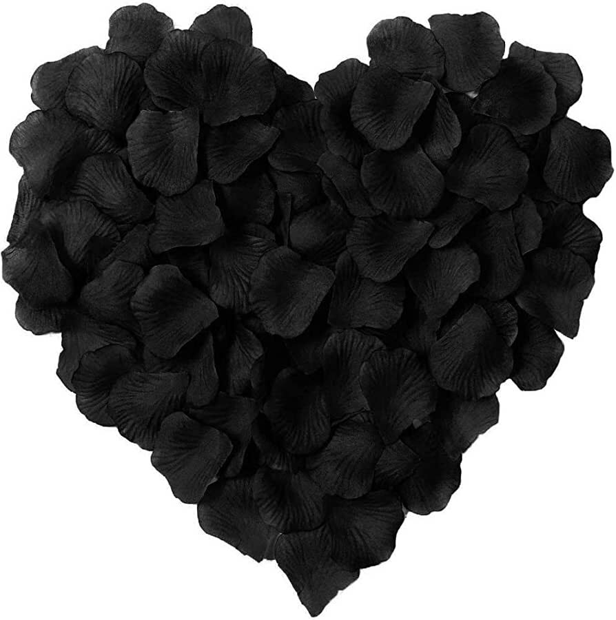100 Wedding Bridal Flower Rose Petals (Elegant black) - grandhubs.shop