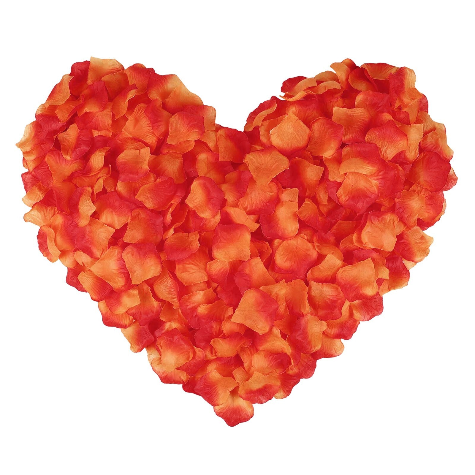 100 Wedding Bridal Flower Rose Petals (Hot Flame) - grandhubs.shop