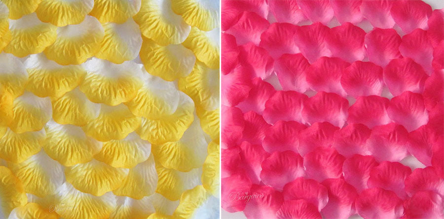 100 Wedding Bridal Flower Rose Petals (Ivory & Gold) - grandhubs.shop