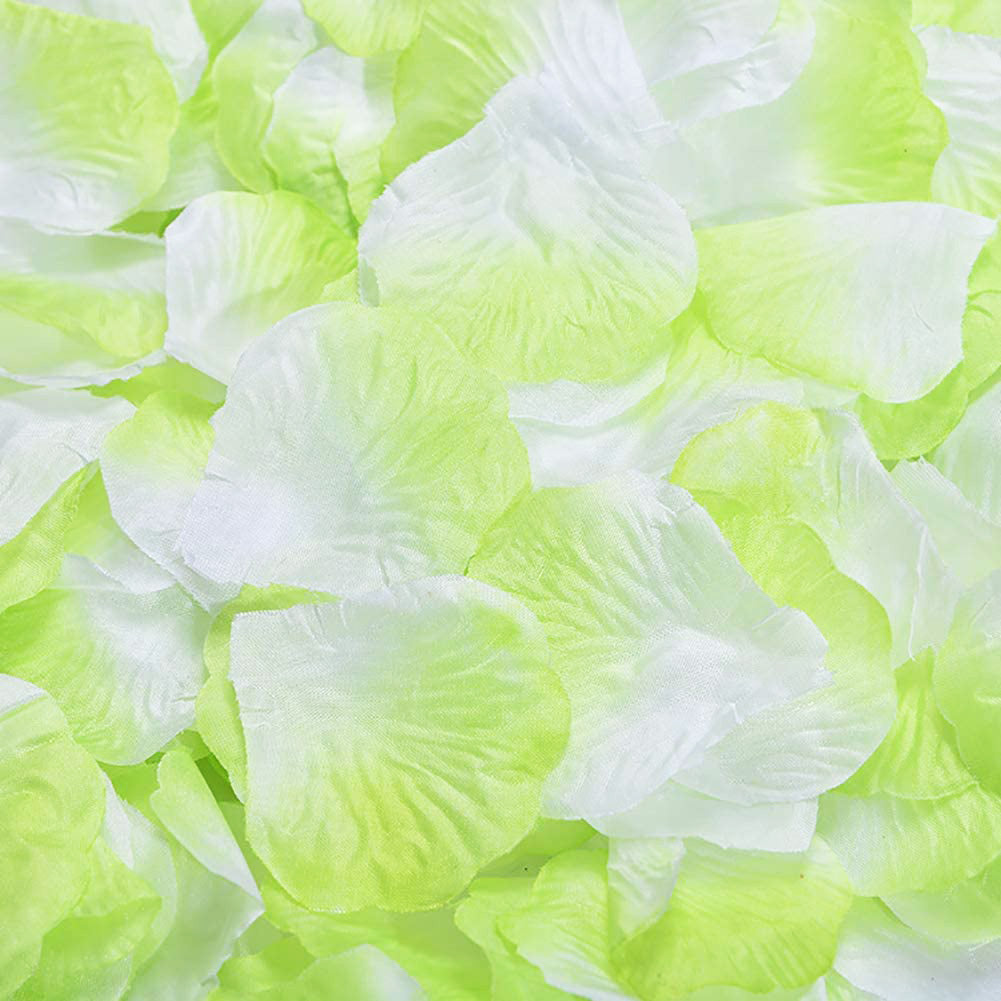 100 Wedding Bridal Flower Rose Petals (Ivory & Lime) - grandhubs.shop