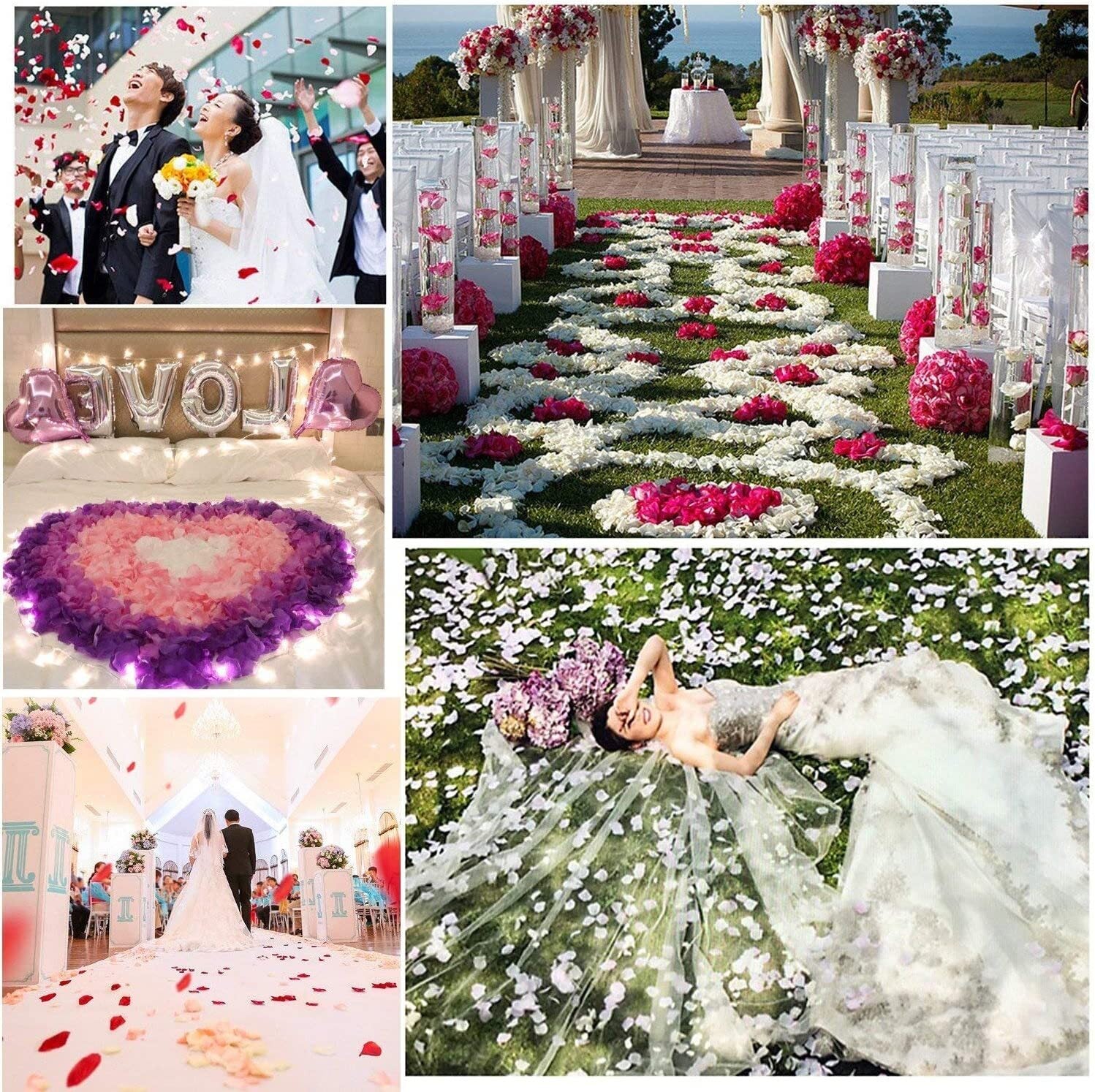 100 Wedding Bridal Flower Rose Petals (Ivory) - grandhubs.shop