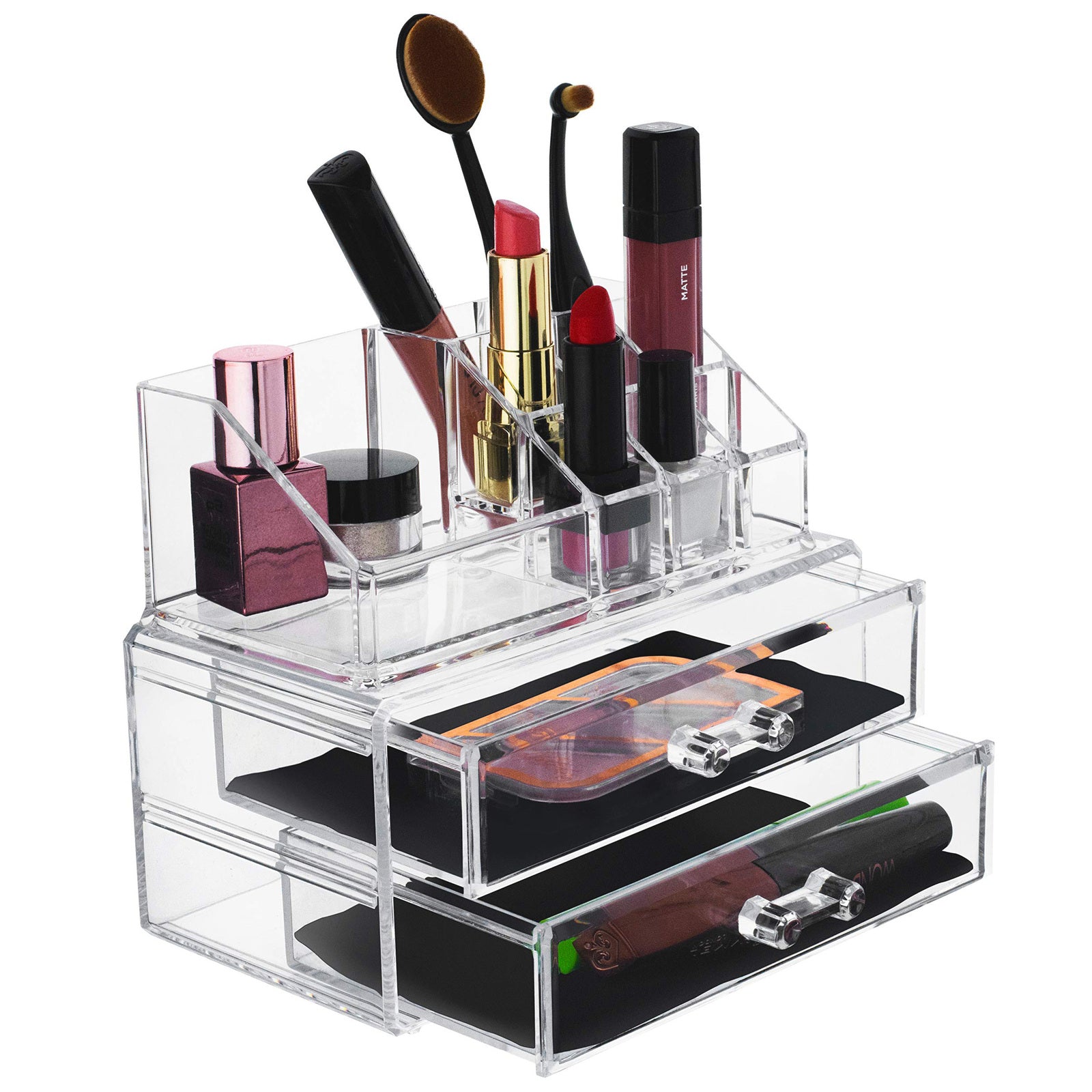 Crystal Clear Acrylic Cosmetic Organizer Makeup Storage Container Jewellery Box - grandhubs.shop
