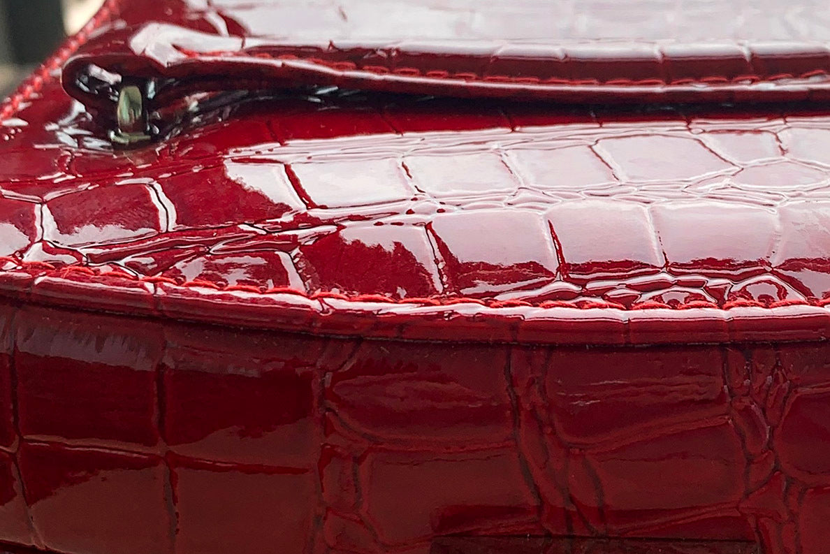 Luxury PU Leather Jewellery Box Storage Case (High Gloss Red) - grandhubs.shop