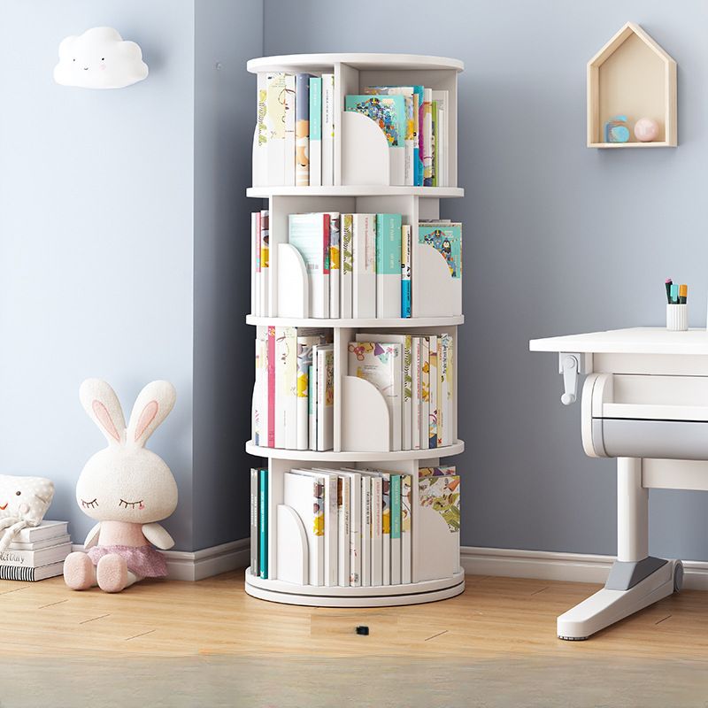 Sanctuary 360-degree Rotating 4 Tier Display Shelf Bookcase Organiser (White)