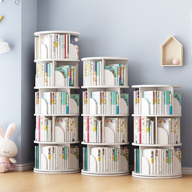 Sanctuary 360-degree Rotating 3 Tier Display Shelf Bookcase Organiser (White)