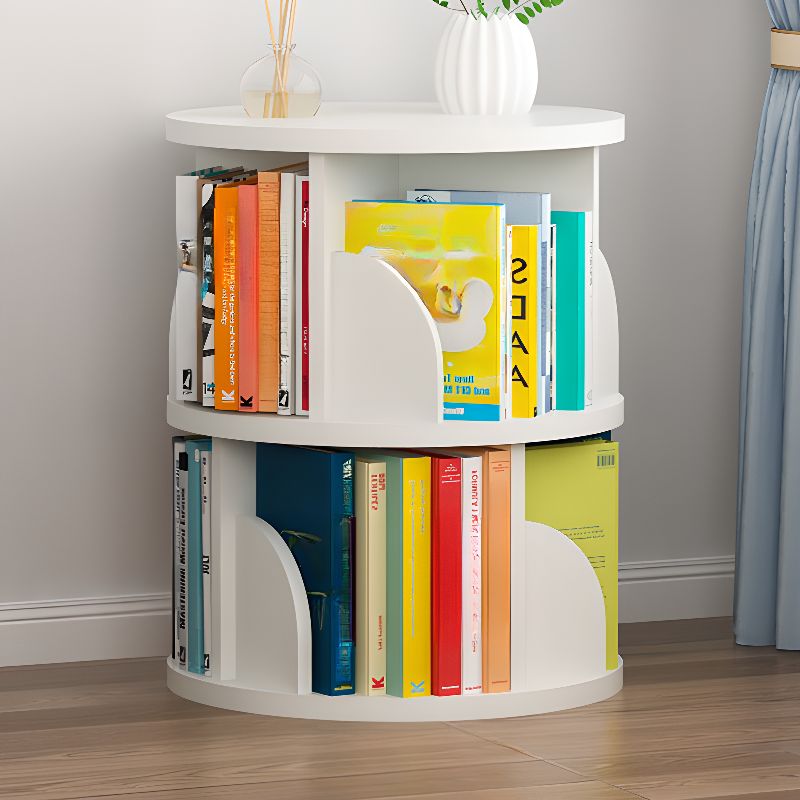 Sanctuary 360-degree Rotating 2 Tier Display Shelf Bookcase Organiser (White)