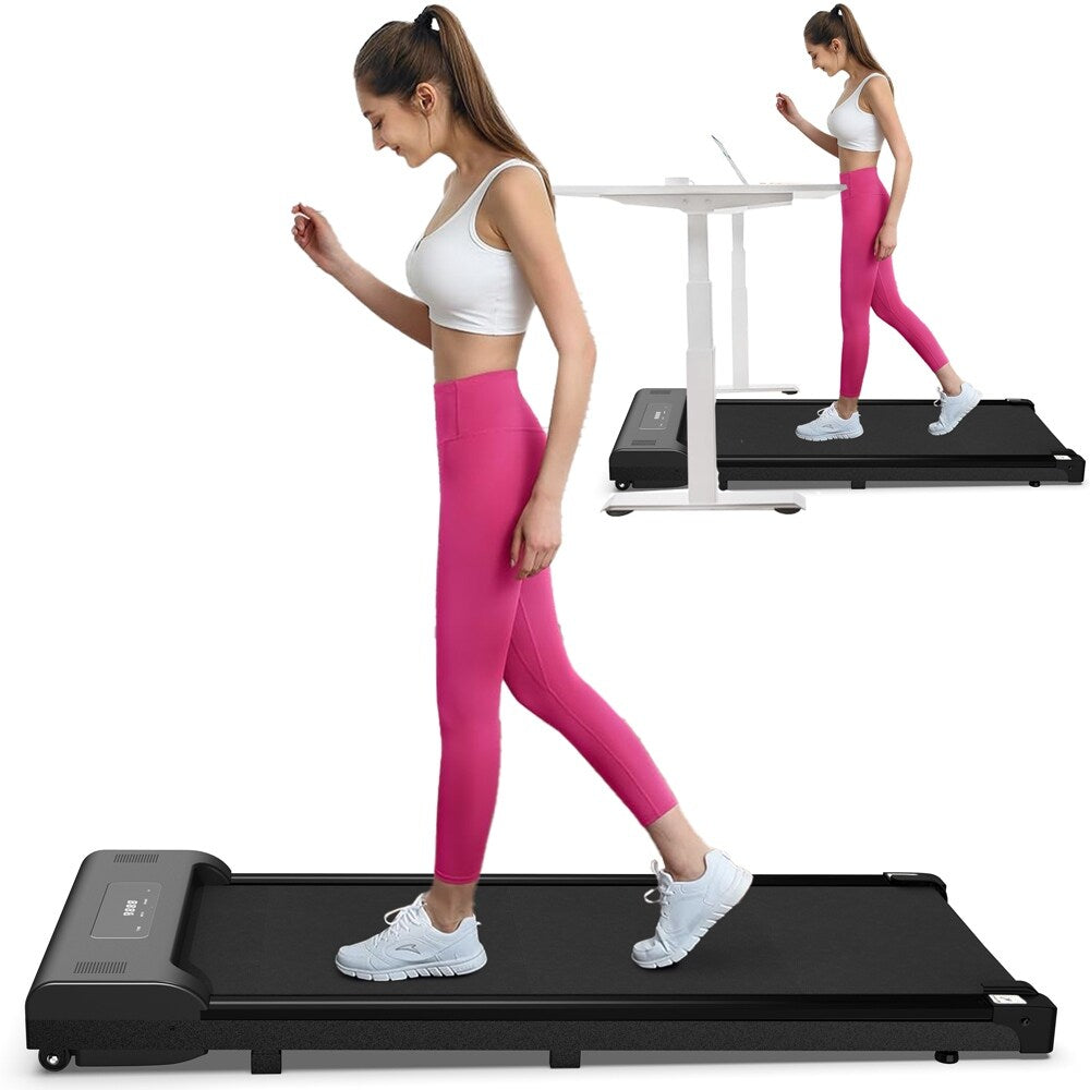 2-in-1 Fitness Electric Treadmill Exercise Machine Walking Running Pad