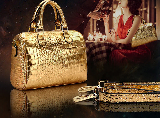 3 PCS Luxe Leather Handbag Set, Large Tote, Shoulder Bag, Clutch Purse Wallet (Red) - grandhubs.shop