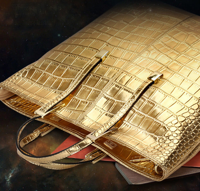 3 PCS Luxe Leather Handbag Set, Large Tote, Shoulder Bag, Clutch Purse Wallet (Red) - grandhubs.shop