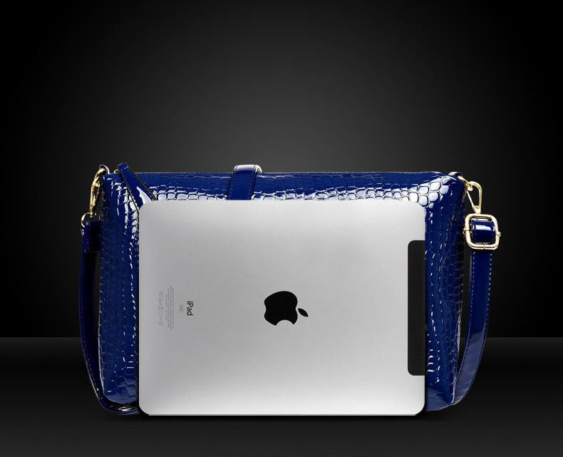 6 Pieces Leather Handbag Set Tote Shoulder Bag Clutch Purse Coin Wallet (Blue) - grandhubs.shop