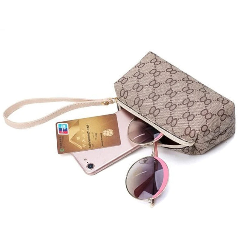 6 Pieces Designer Handbag Set Tote Shoulder Bag Clutch Purse Coin Wallet - grandhubs.shop