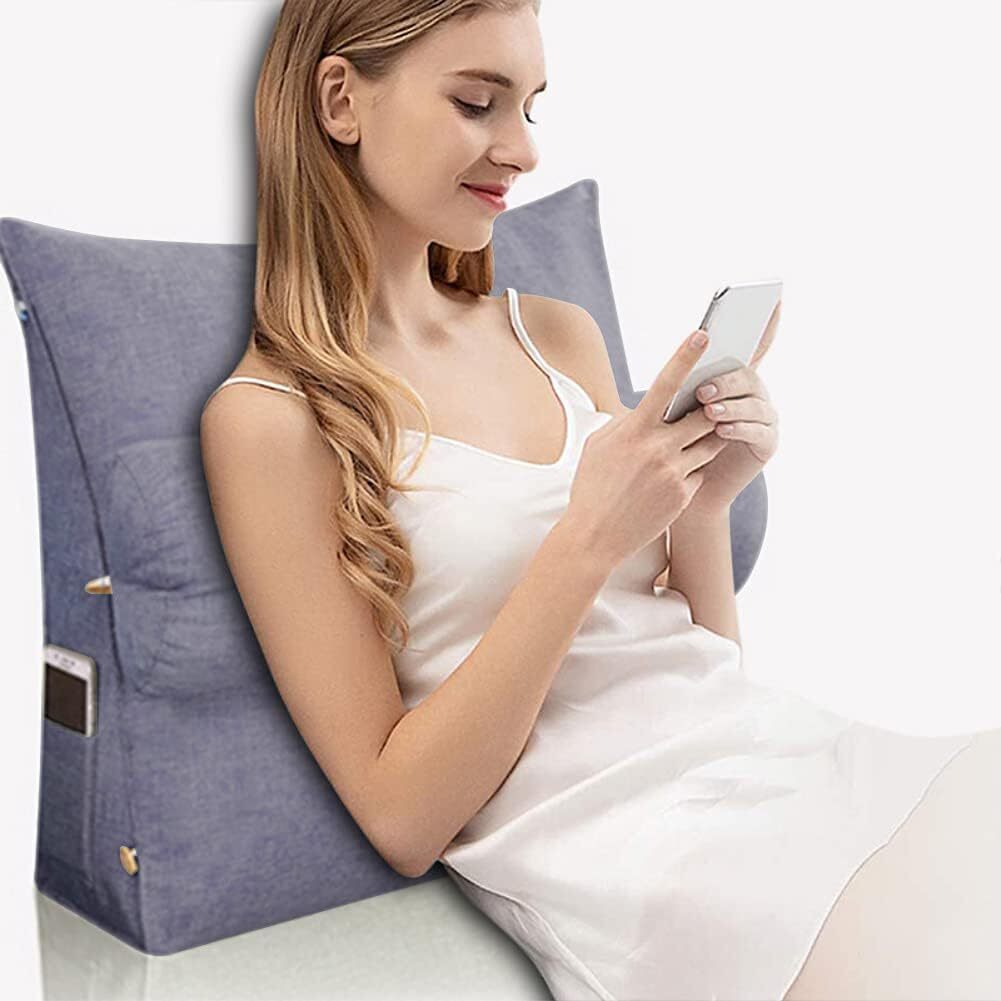 Paradise Adjustable Chair Seat Head Pillow & Back Lumbar Support Cushion (Grey) - grandhubs.shop