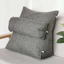 Paradise Adjustable Chair Seat Head Pillow & Back Lumbar Support Cushion (Grey) - grandhubs.shop