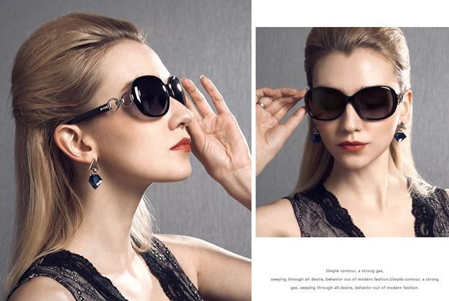 Polarized Ladies Sunglasses with Bonus Case (Black) - grandhubs.shop