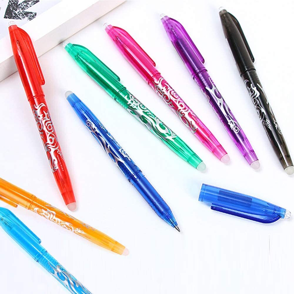 8-Piece Erasable Gel Pens Colourful Ink Pen 0.5mm - grandhubs.shop