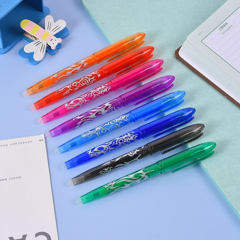 8-Piece Erasable Gel Pens Colourful Ink Pen 0.5mm - grandhubs.shop