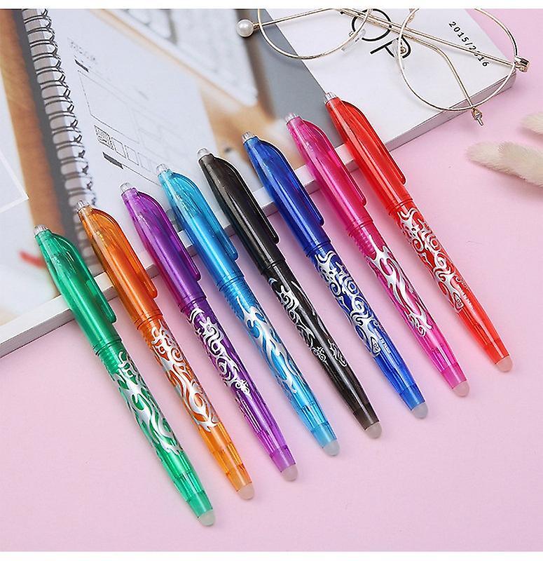8-Piece Erasable Gel Pens Colourful Ink Pen 0.5mm - grandhubs.shop