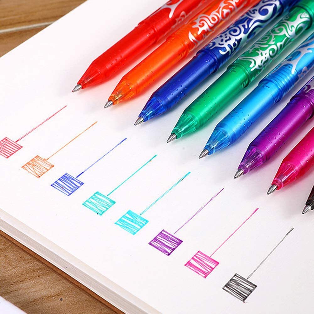 8-Piece Erasable Gel Pens Colourful Ink Pen 0.5mm - grandhubs.shop