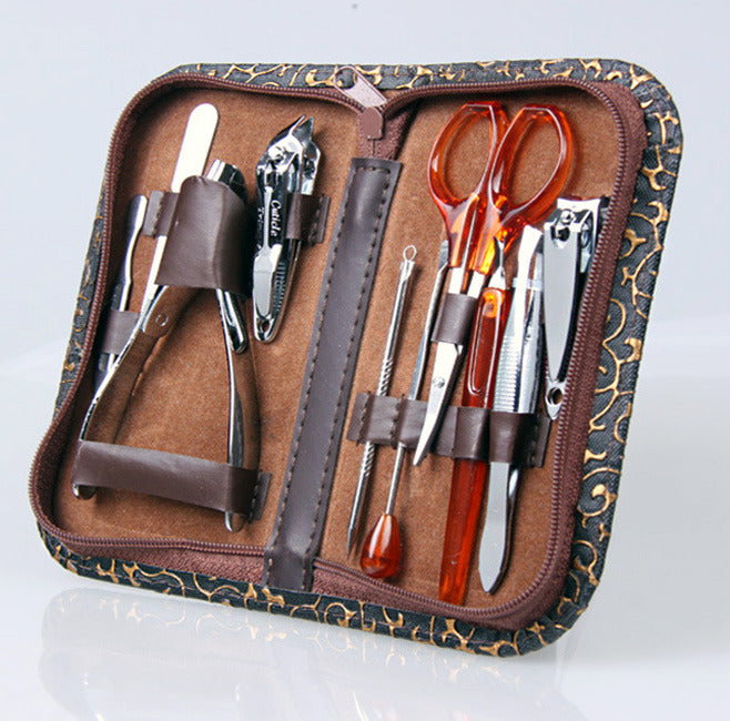 10 Piece Set Manicure Nail Care Kit In Case - grandhubs.shop