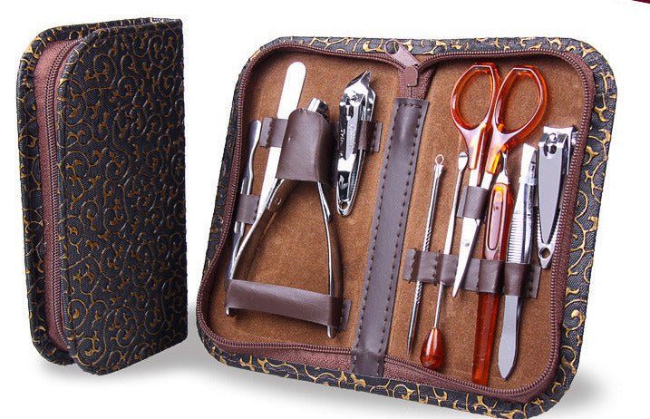 10 Piece Set Manicure Nail Care Kit In Case - grandhubs.shop
