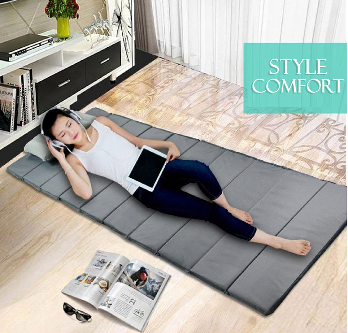 Folding Mattress Camping Sleeping Mat Pad Portable Bed - grandhubs.shop