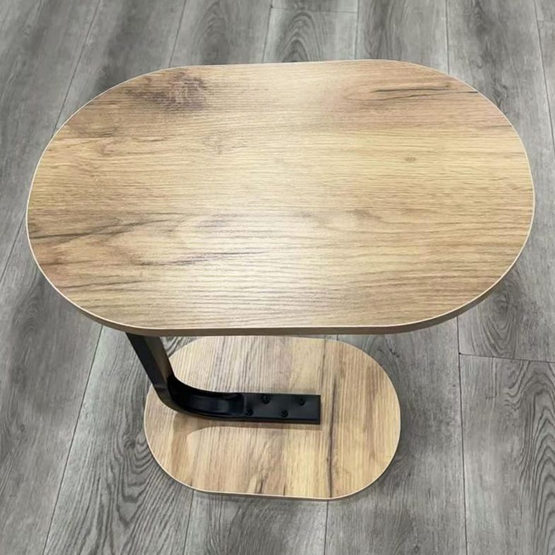 Cogency Rustic Oak Sofa Bed Side Table Laptop Desk Accent Coffee Stand