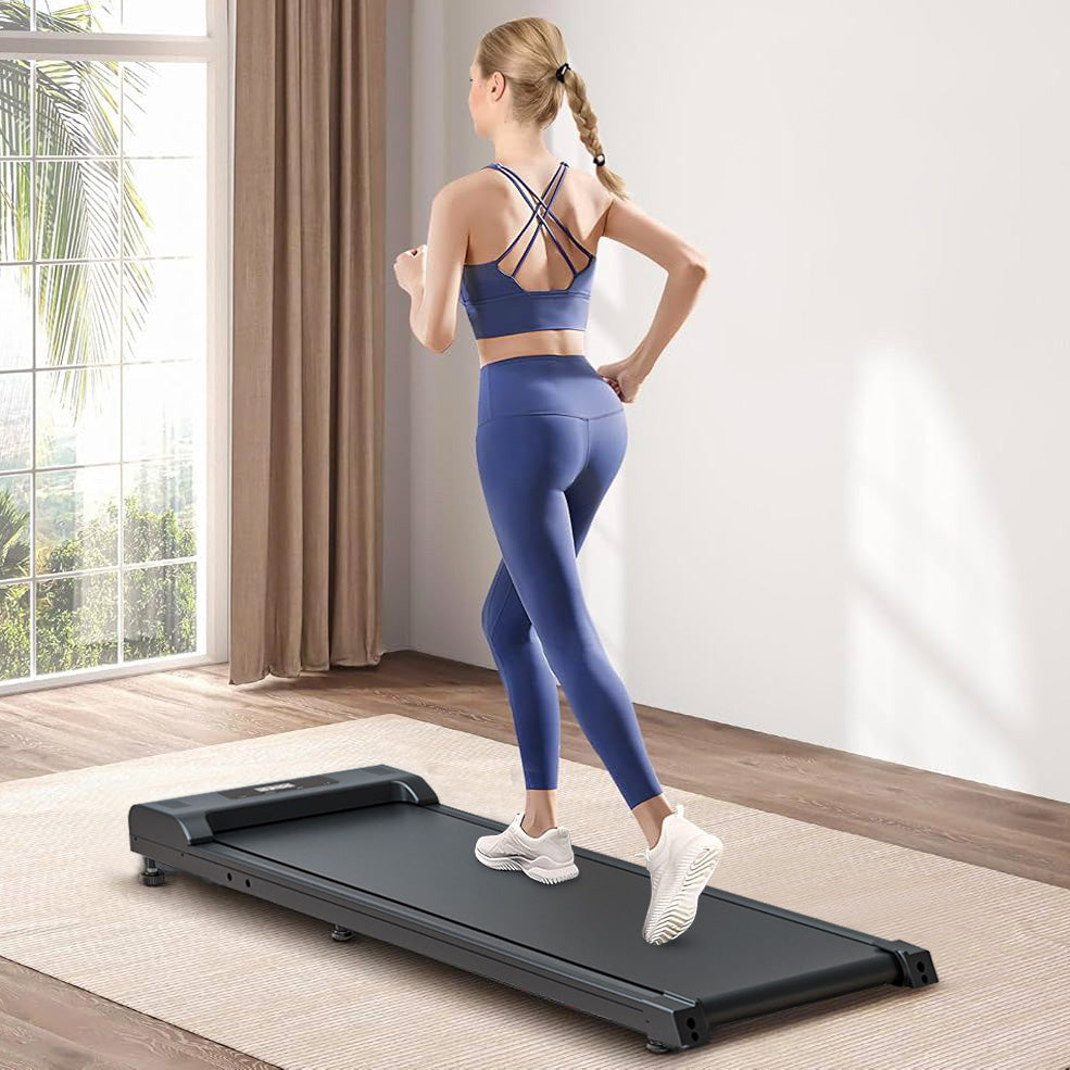 2-in-1 Fitness Electric Treadmill Exercise Machine Walking Running Pad