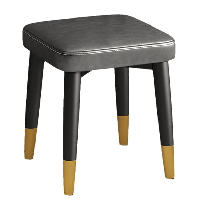 2 X Minimalist Faux Leather Dining Table Stool Padded Dressing Stool - grandhubs.shop