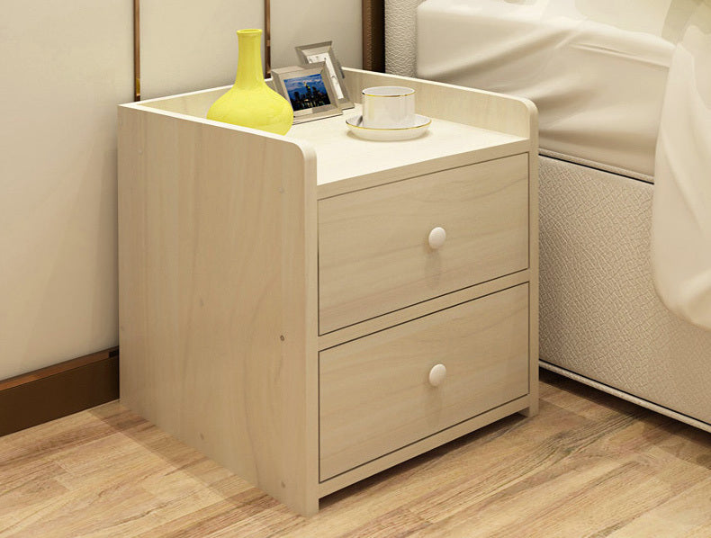 2 x Varossa Classic Bedside Table / Chest of Drawers (White Oak) - grandhubs.shop