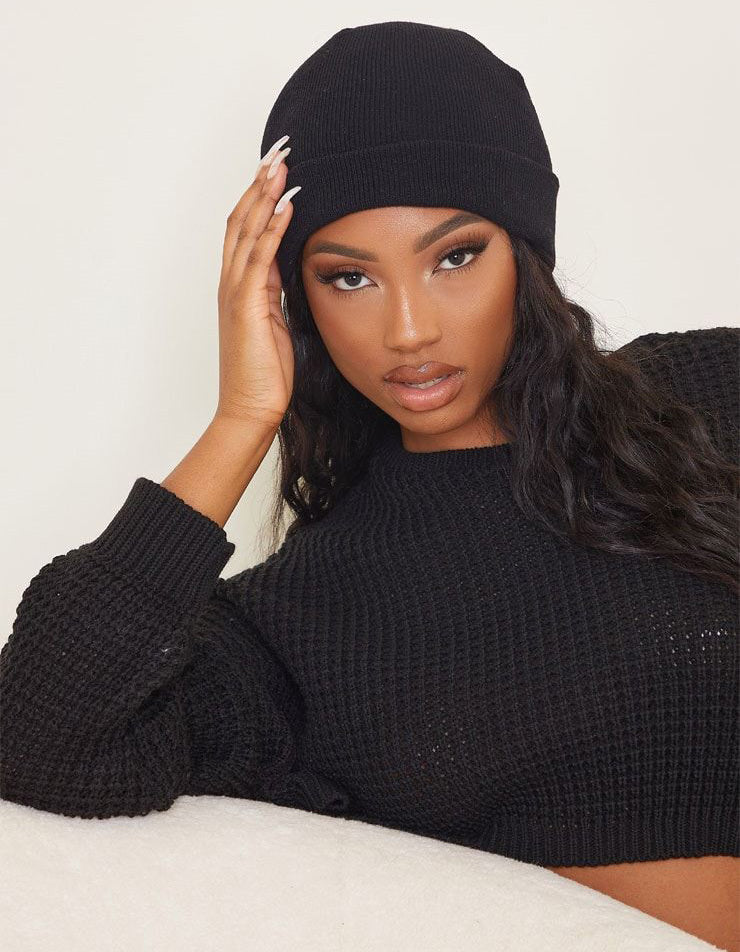 Comfortable Unisex Men's Women's Beanie (BLACK) - grandhubs.shop