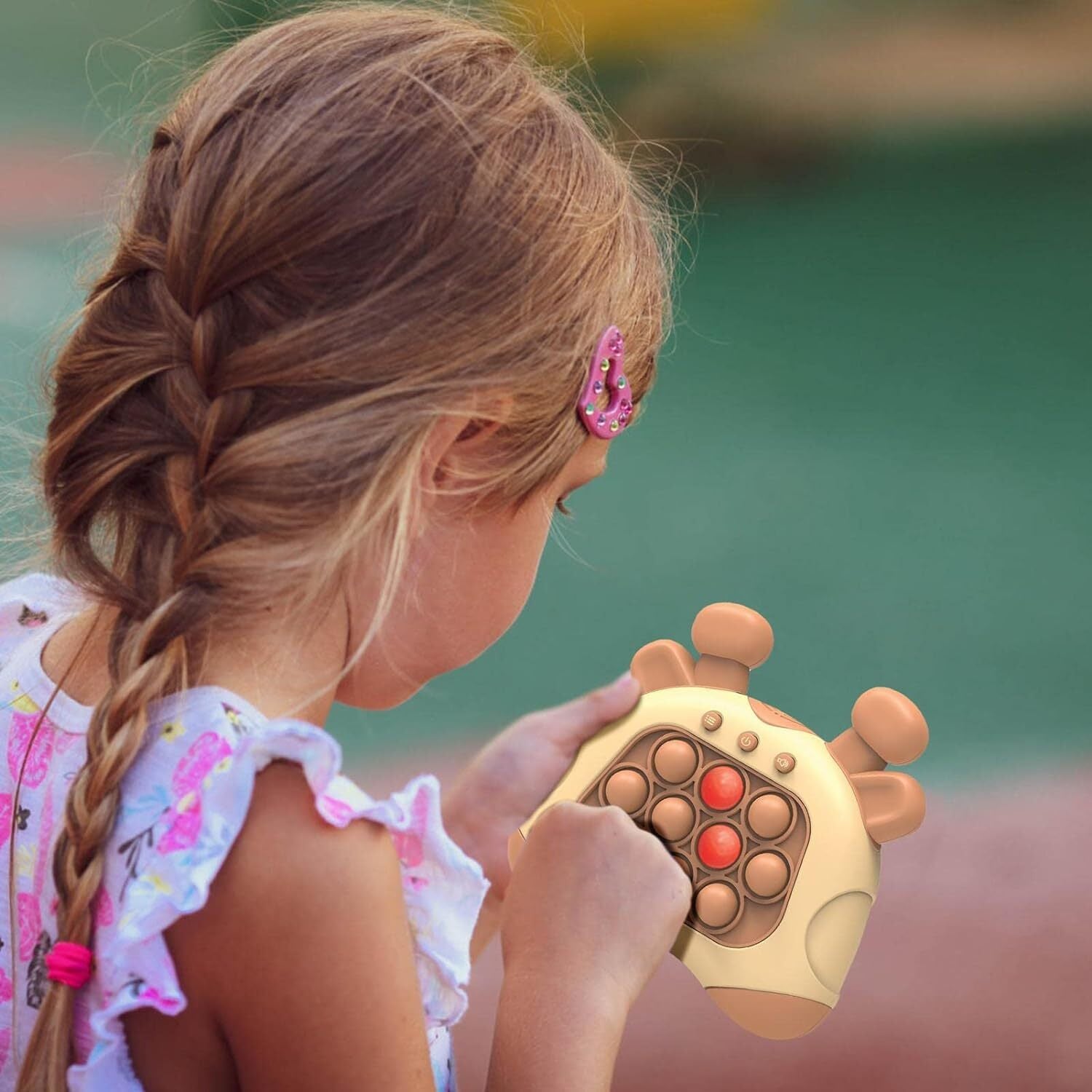 Light Up Push Pop Puzzle Eletric Handheld Game Console Fidget Toy Machine - grandhubs.shop